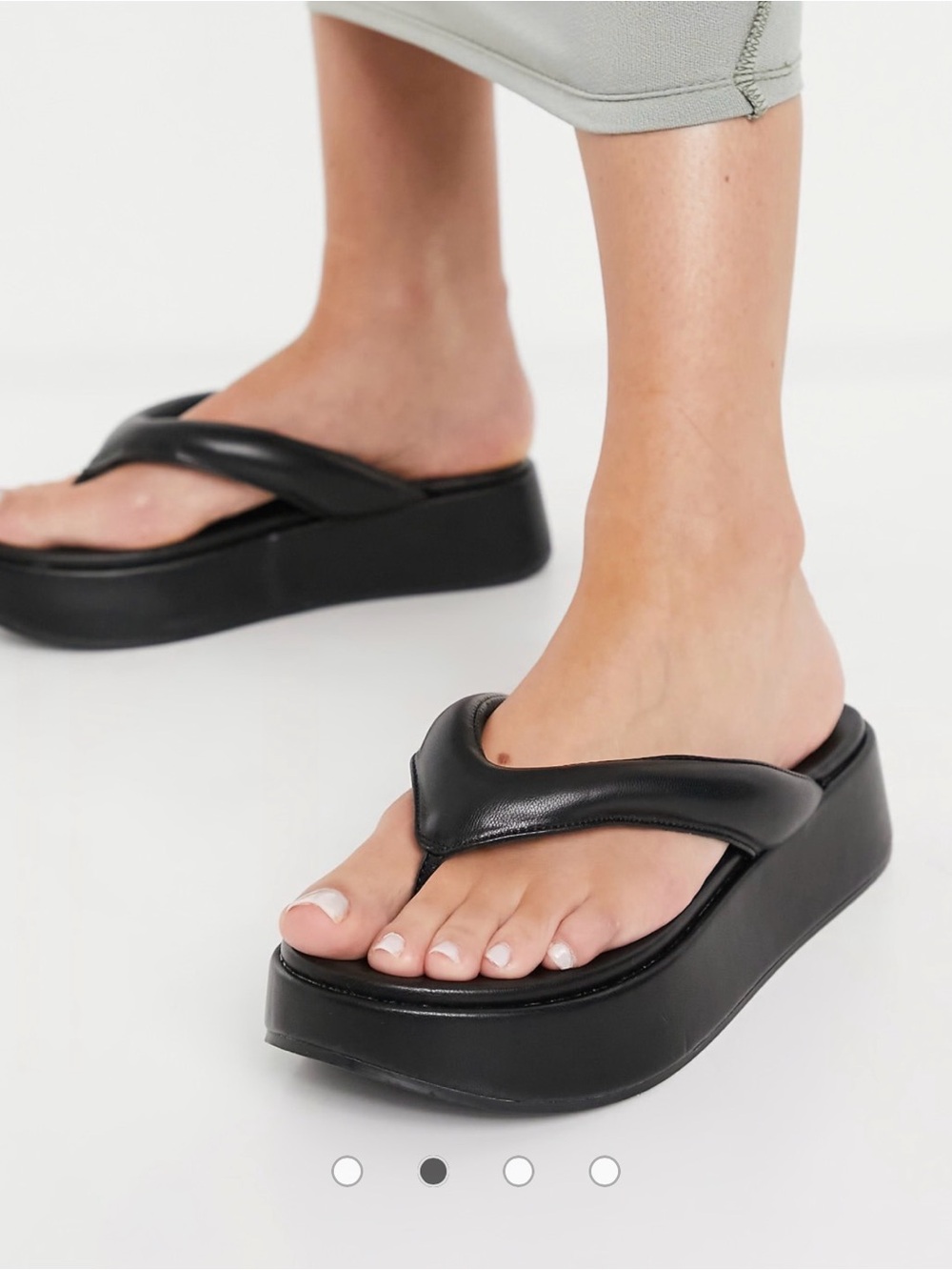 ASOS Black Platform Flip-Flops